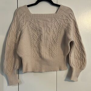 White Cable Sweater